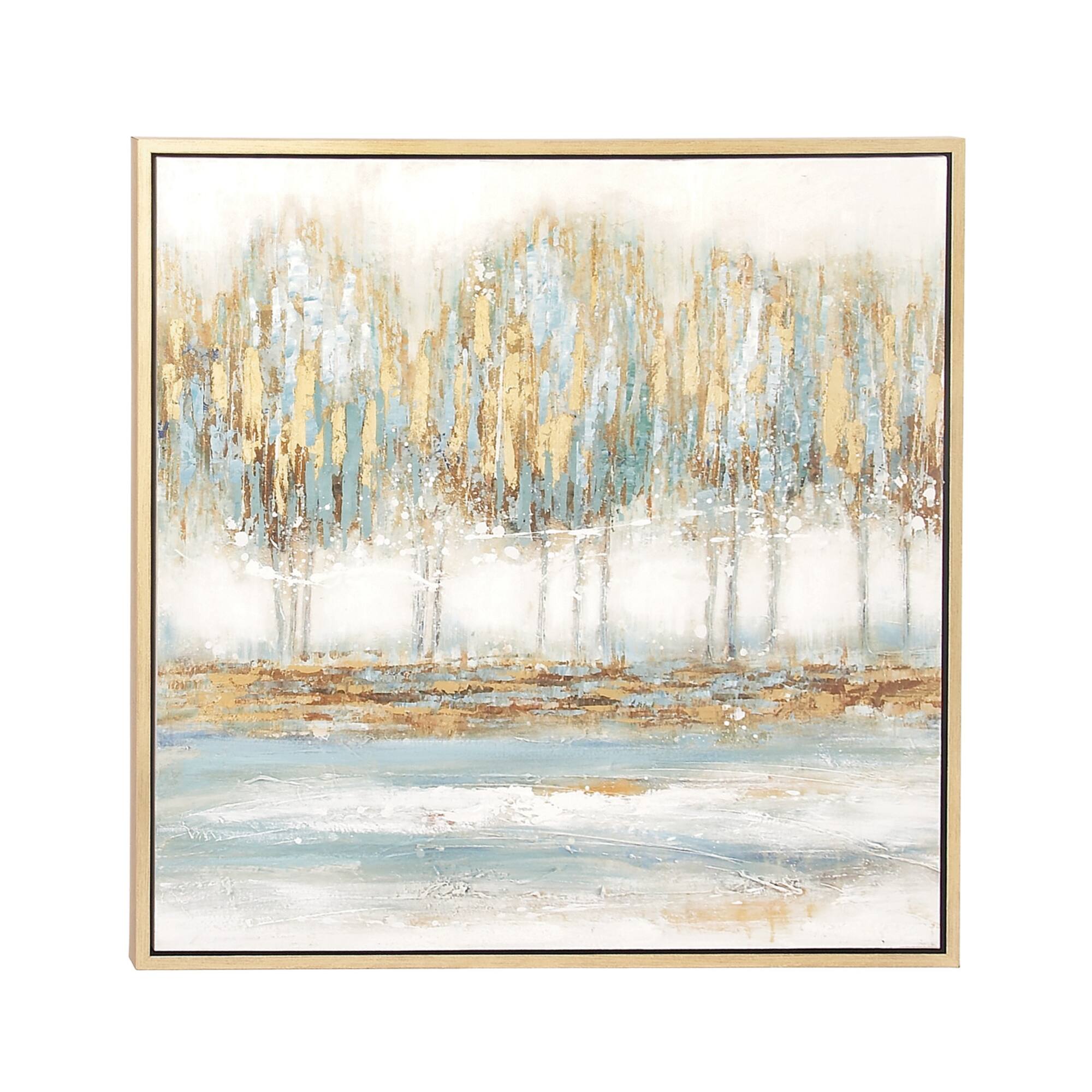 Blue Traditional Lakeside Canvas Wall Art